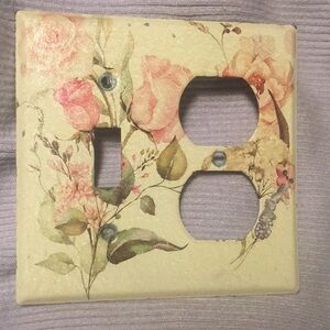 Shabby Chic style switch plate cover.